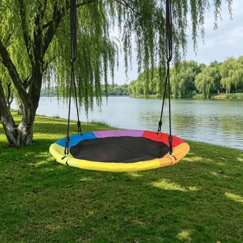 Kids Outdoor Hammock Swing - Circulaire Oxford Net Canvas Kinderhangmat Hangende