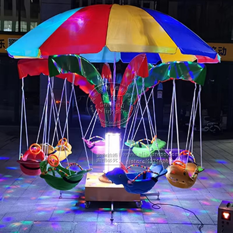 Kids Outdoor Umbrella Chair - Merry Go Round Paraplu Carrousel Kinderschommelstoel
