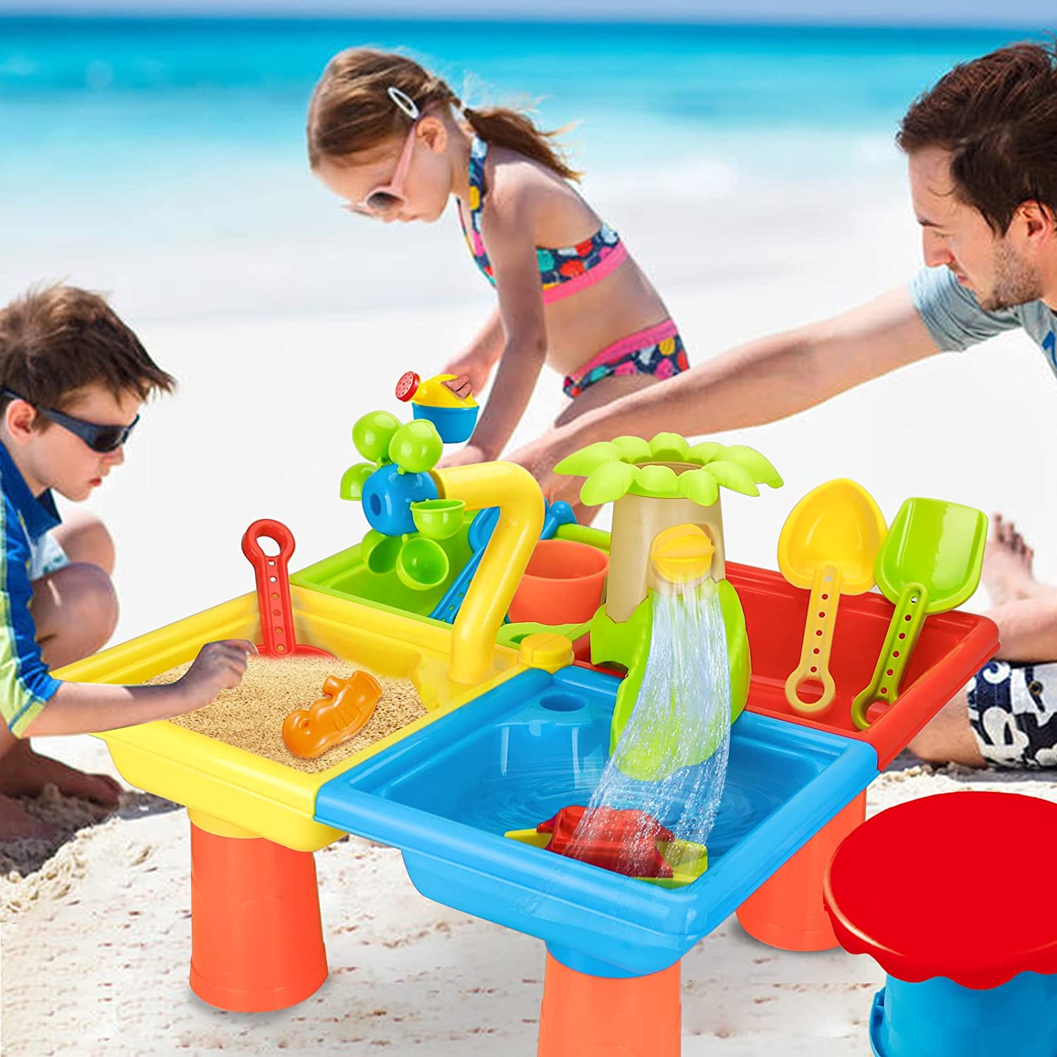 Kids Outdoor Water Play Table - Strandtafel Zand Spelen Speelgoed Kinderen Buitenspellen