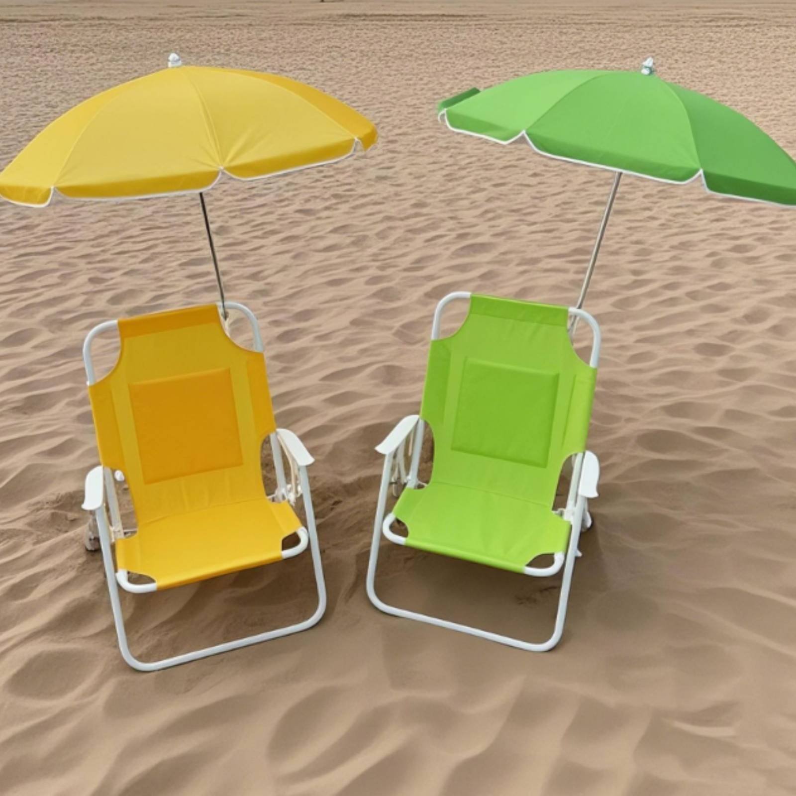 Kids Outdoor Umbrella Chair - Opvouwbare strandstoel voor kinderen met afneembare
