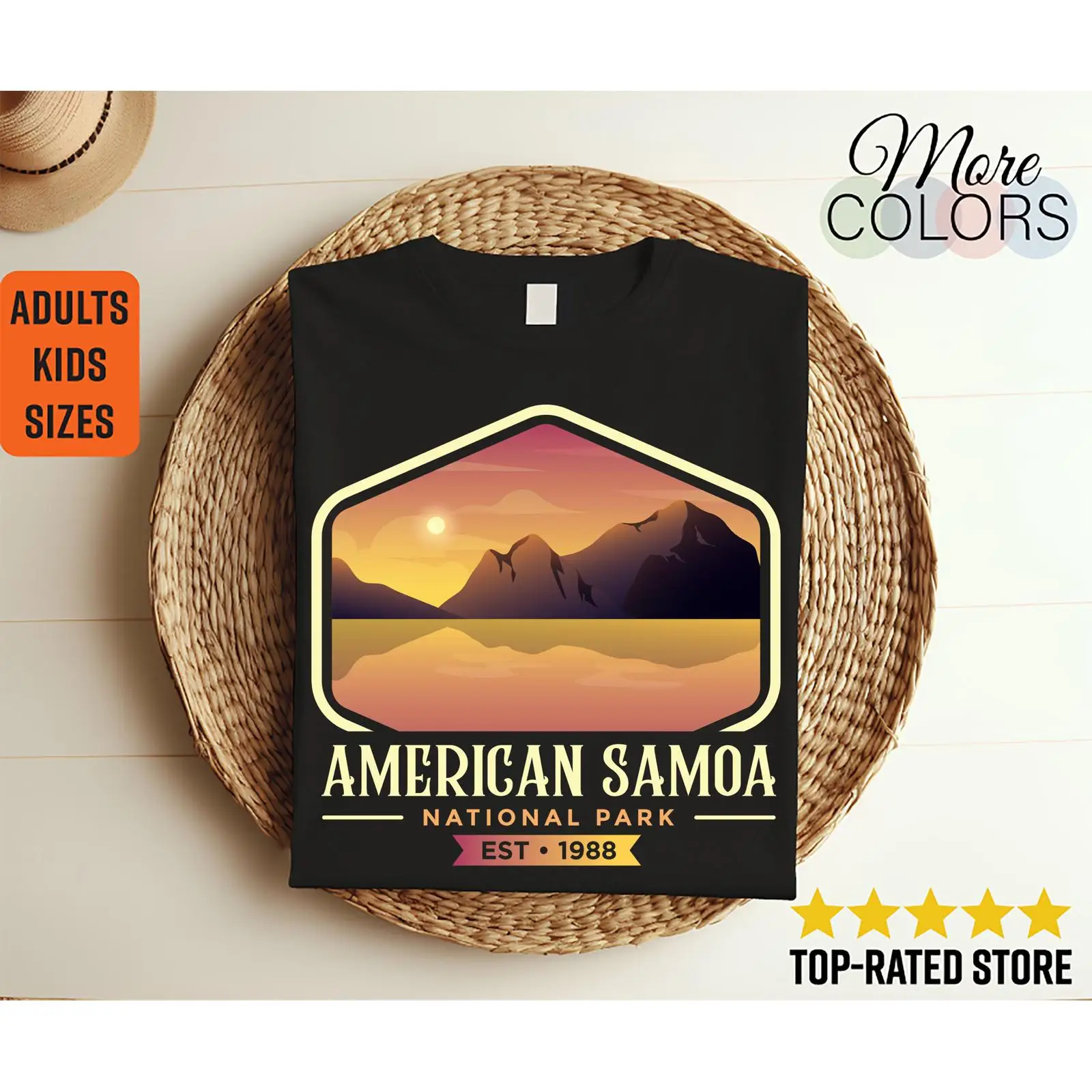 Kids Outdoor Adventure Park - Vintage Amerikaans-Samoaans Nationaal Park Est. 1988