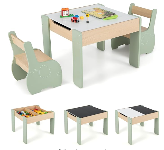 Kids Outdoor Chair And Table - Moderne houten tafel- en stoelenset voor