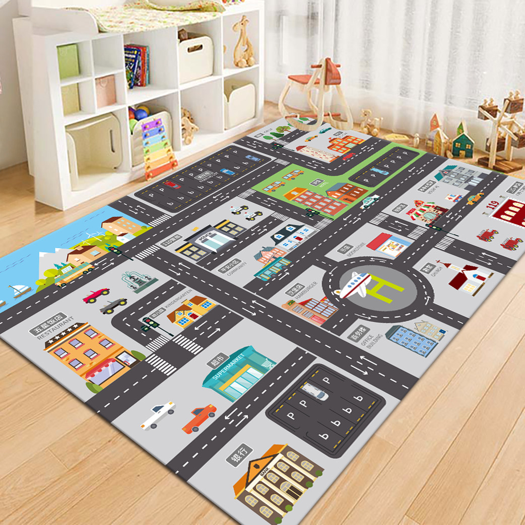 Kids Outdoor Flooring - VIKAMA City Road Map speelkleed voor