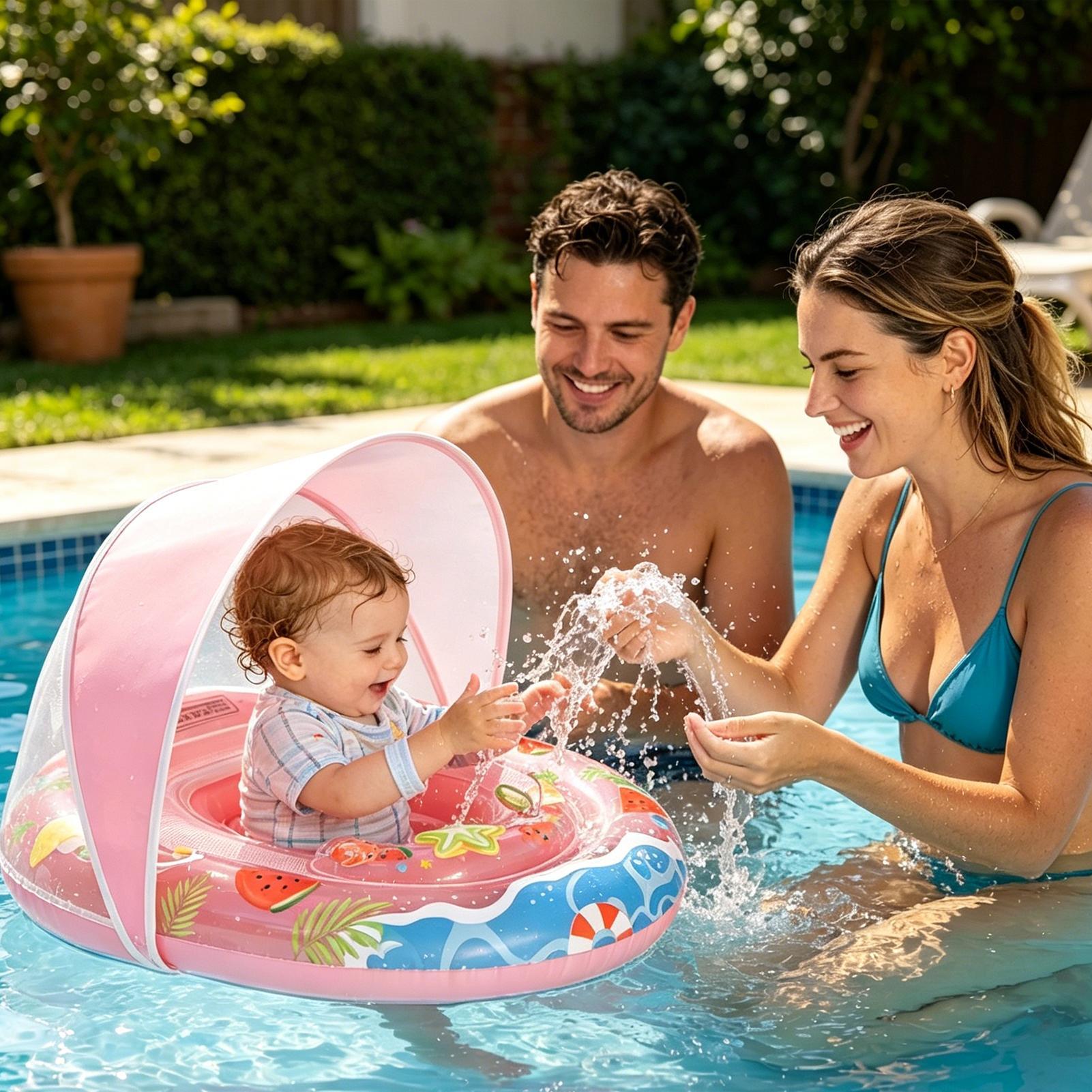 Kids Outdoor Youtube - Opblaasbare zwemband anti-tip waterboot met luifel