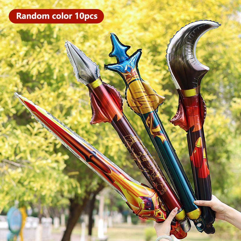 Kids Outdoor Activity Centre - **10PCS 62/82/88/78cm Opblaasbaar Zwaard Aluminium Film