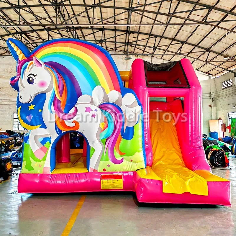 Kids Outdoor Adventure Park - Eenhoorn Regenboog PVC Opblaasbaar Kasteel Kinderen