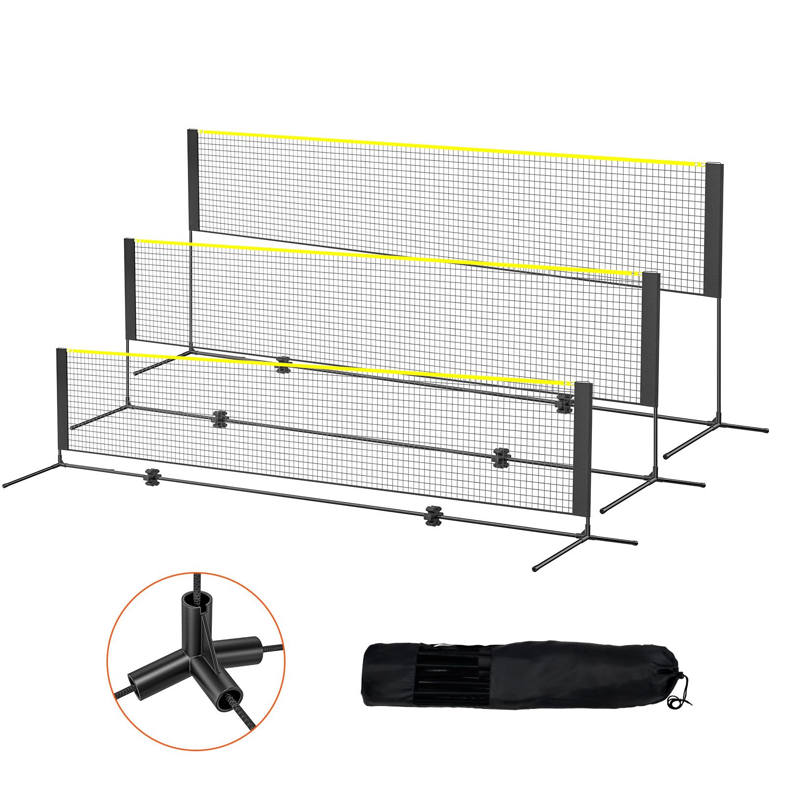Kids Outdoor Volleyball Net - Badmintonnet, in hoogte verstelbaar volleybalnet, 14ft