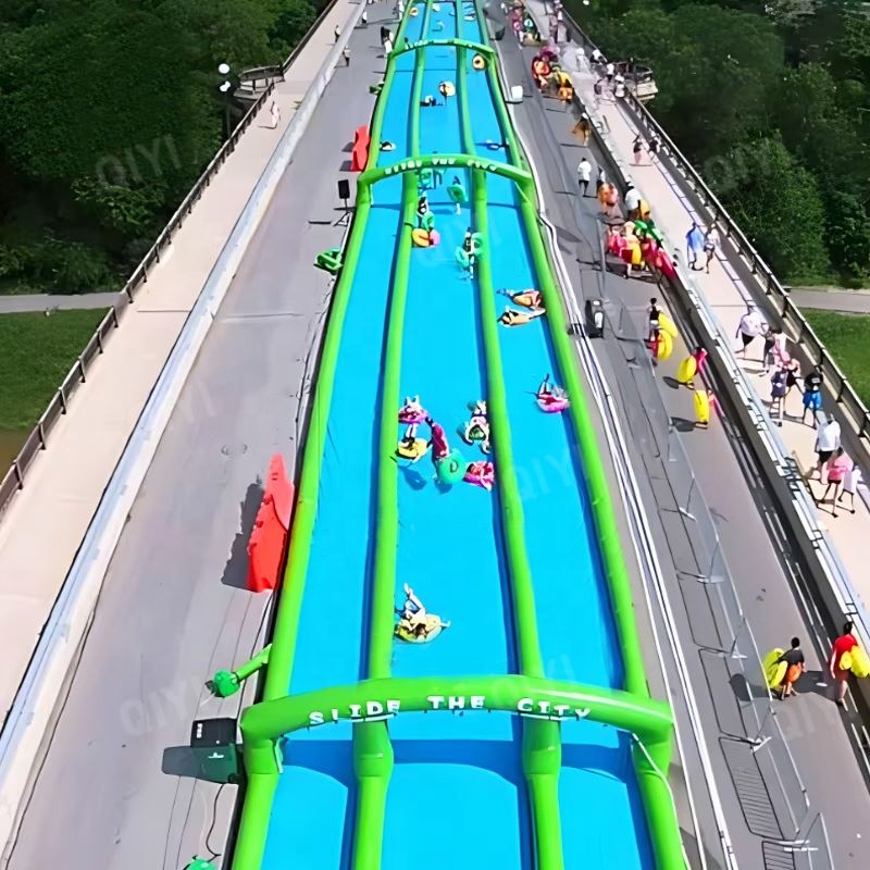 Kids Outdoor Inflatable Water Slide - Commerciële Reuzen Slip N Slide Opblaasbare