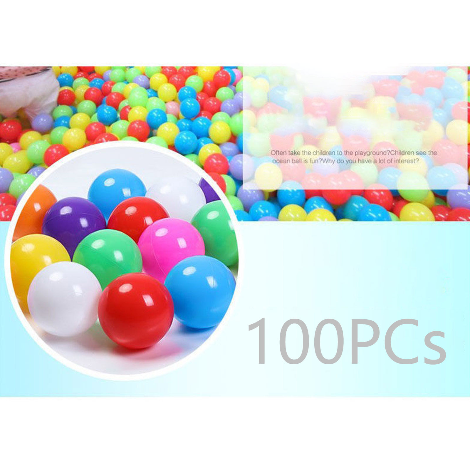 Kids Outdoor Activity Centre - 100 stuks 55MM baby plastic ballen