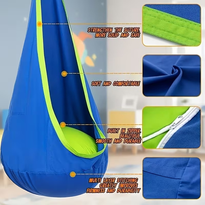 Kids Outdoor Hammock Swing - Hangstoel voor kinderen, binnen en buiten,