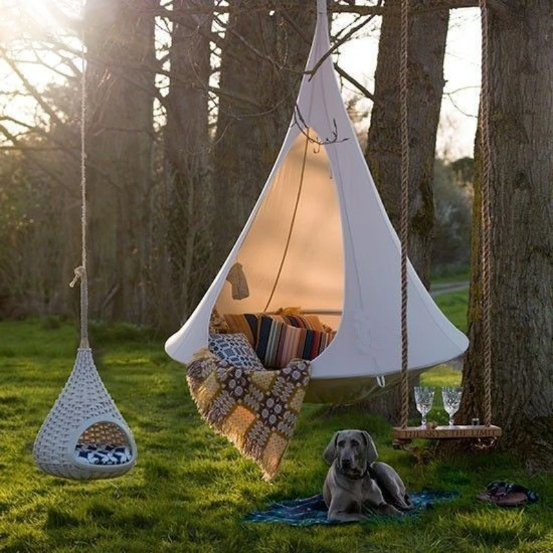 Kids Outdoor Hammock Swing - Kinderen Schommel Buiten Tuin Kamp Hangmat