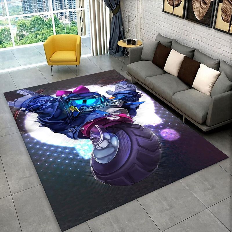Kids Outdoor Flooring - Cartoon B-Brawl Game Antislip Area Rug