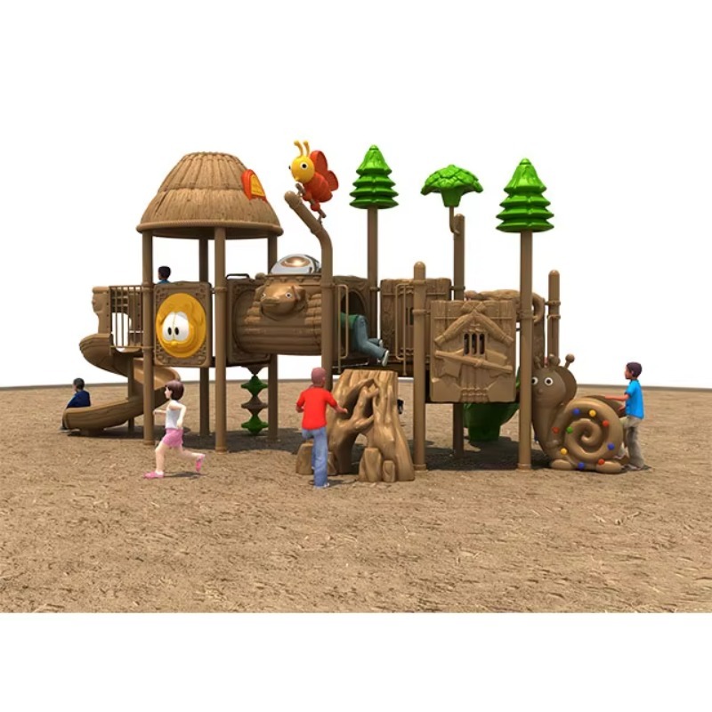 Kids Outdoor Games - Buitenspeelplaats glijbaan met schommels groothandel leveranciers