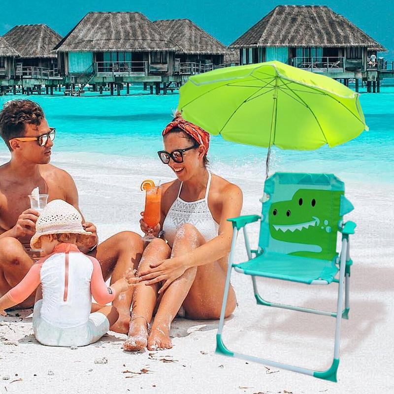 Kids Outdoor Umbrella Chair - Paraplustoel voor kinderen Strandzandstoel met parasol