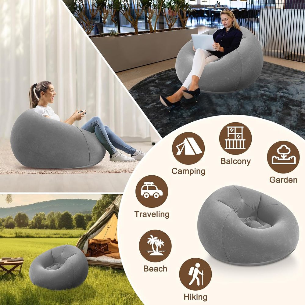 Opblaasbare zitzakken, grijze  - Kids Outdoor Lounger Chair recensie en prijs