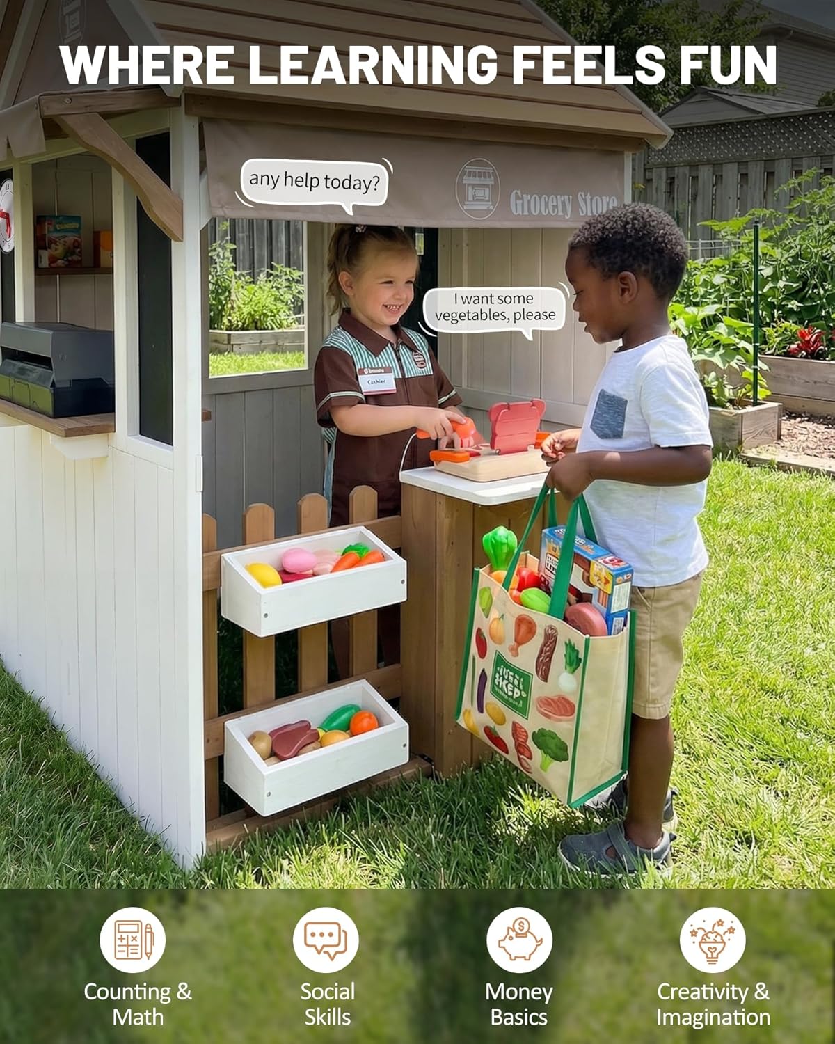 2-in-1 cederhouten kinderspeel - Kids Outdoor Chalkboard recensie en prijs