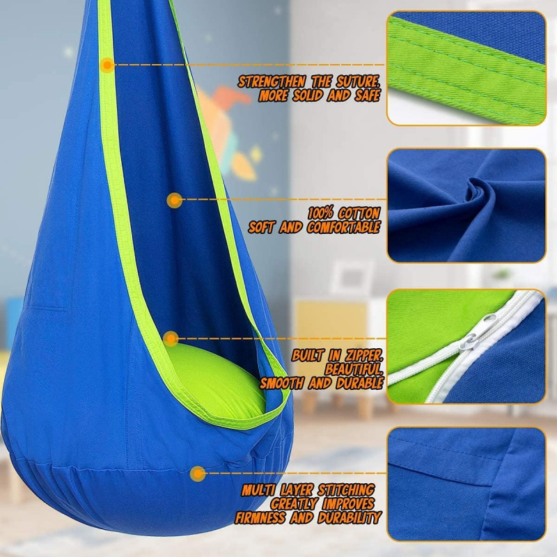 Kinderhangstoel met opblaasbaa - Kids Outdoor Hammock Swing recensie en prijs