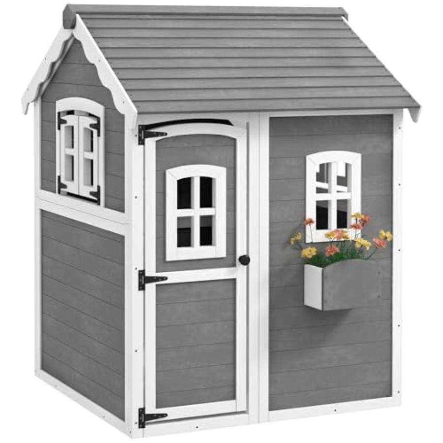 Houten buiten speelhuisje voor - Kids Outdoor Flooring recensie en prijs