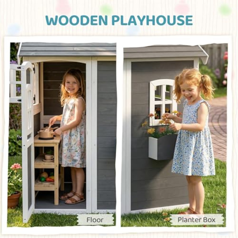 Houten buiten speelhuisje voor - Kids Outdoor Flooring recensie en prijs