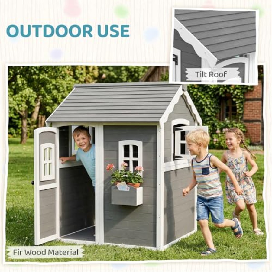 Houten buiten speelhuisje voor - Kids Outdoor Flooring recensie en prijs