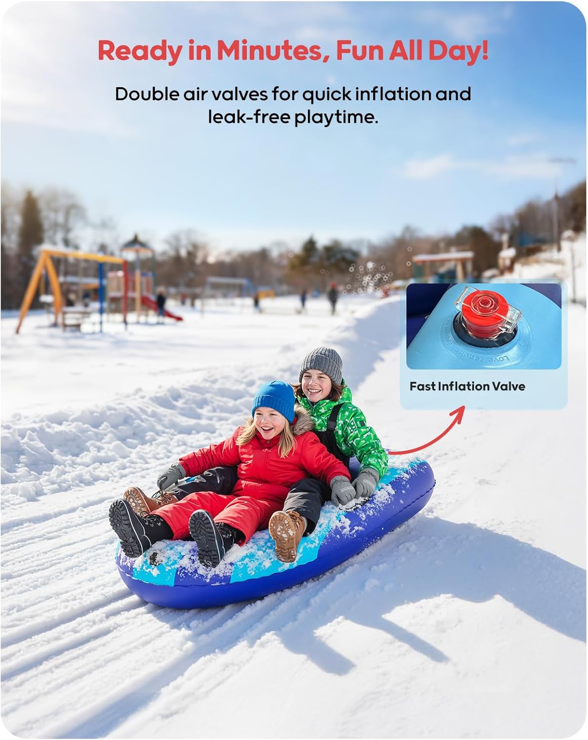 QPAU Opblaasbare PVC Sneeuwsle - Kids Outdoor Toys recensie en prijs