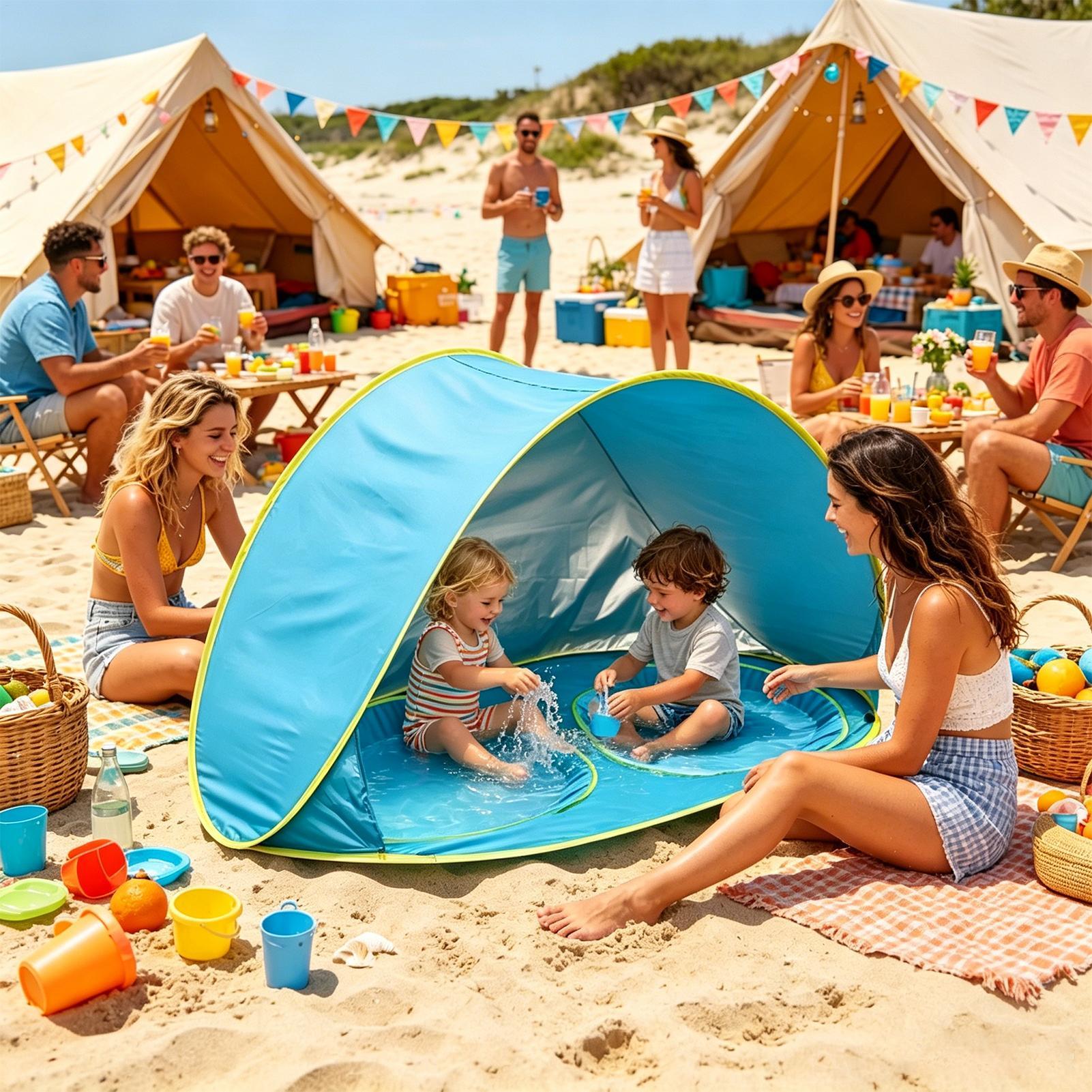 Strandtent voor kinderen UV-be - Kids Outdoor Activity Centre recensie en prijs