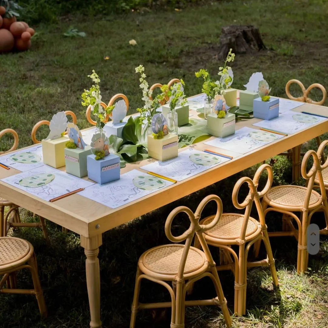 Voor commerciële buitenrotan e - Kids Outdoor Chair And Table recensie en prijs
