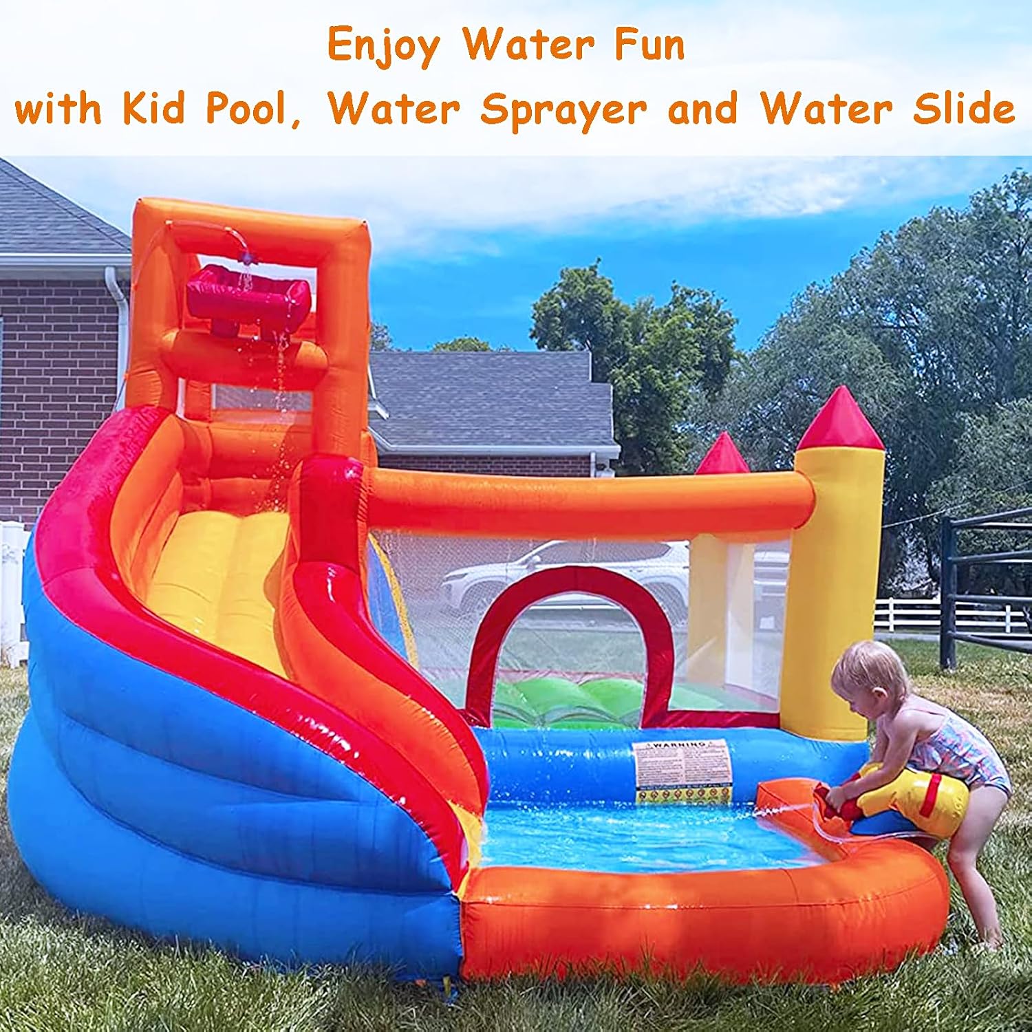HuaKastro Opblaasbare Watergli - Kids Outdoor Inflatable Water Slide recensie en prijs