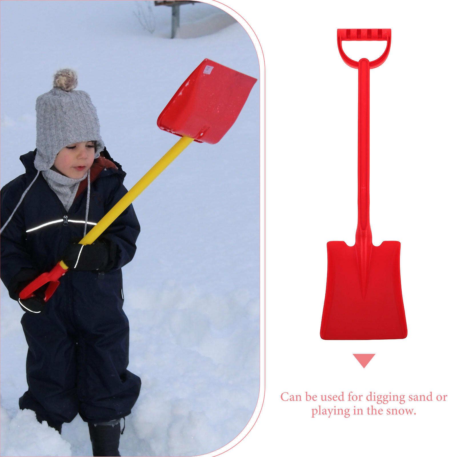 Rode plastic strandschep voor  - Kids Outdoor Yard Tools recensie en prijs