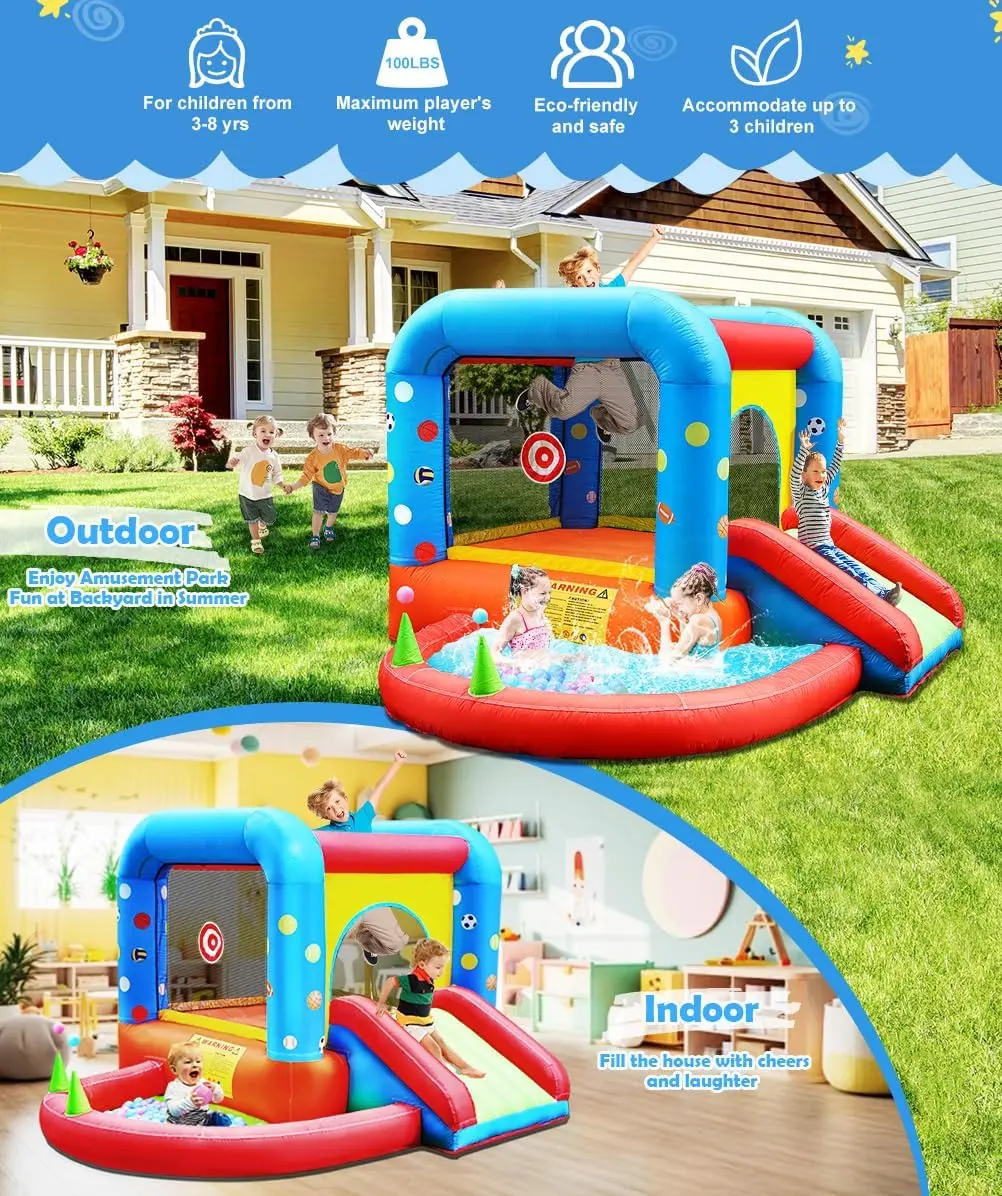 Step4Fun Opblaasbare Springkas - Kids Outdoor Inflatable Water Slide recensie en prijs