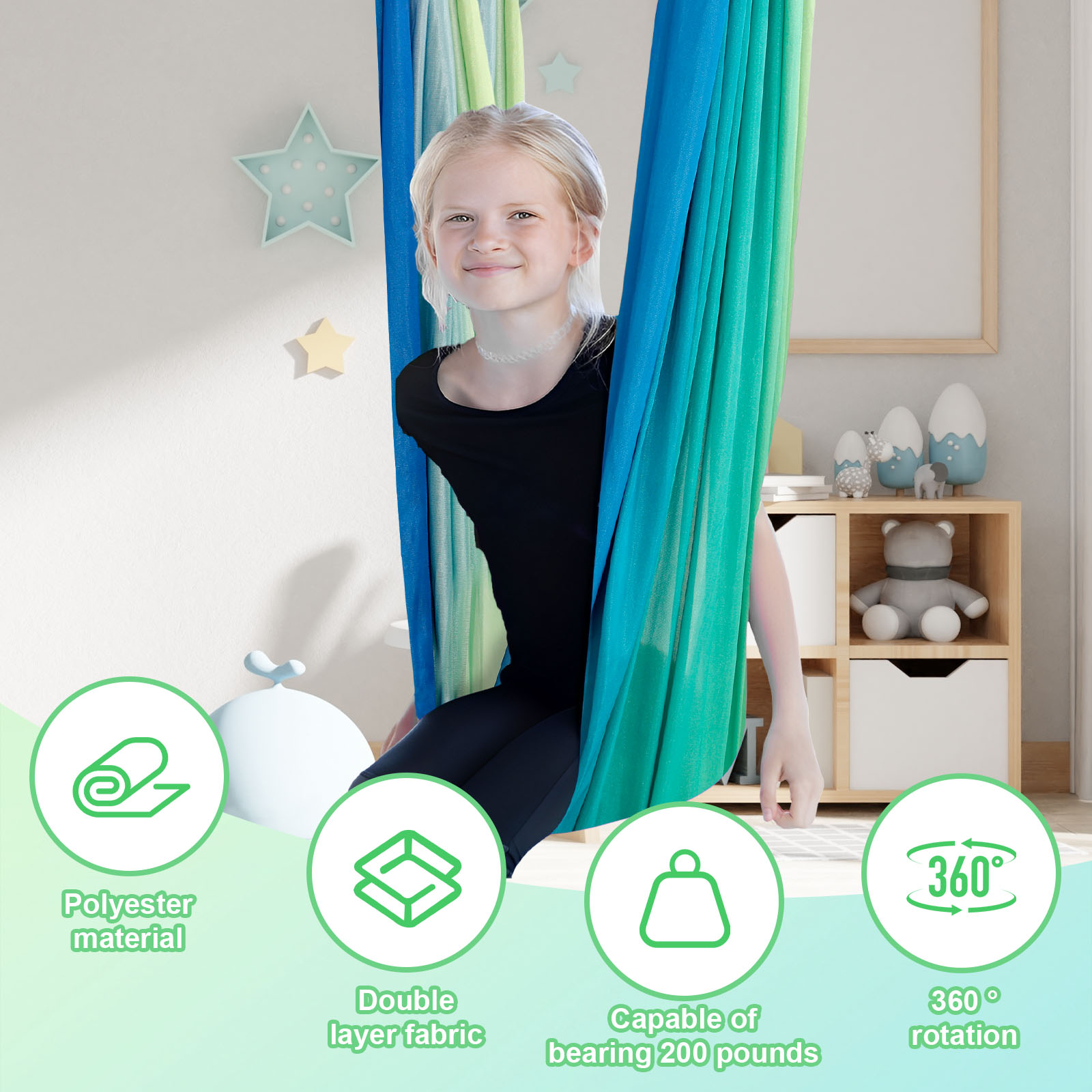 Sensorische schommels voor kin - Kids Outdoor Hammock Swing recensie en prijs