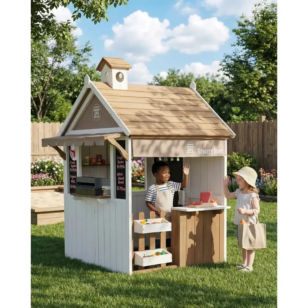 2-in-1 buiten speelhuisje voor - Kids Outdoor Chalkboard recensie en prijs