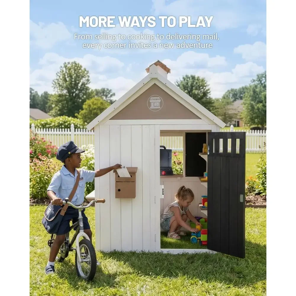 2-in-1 buiten speelhuisje voor - Kids Outdoor Chalkboard recensie en prijs