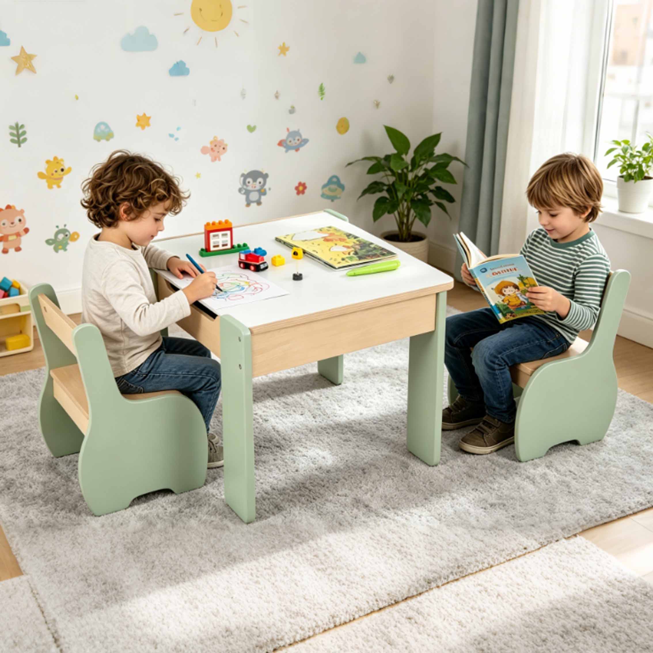 Moderne houten tafel- en stoel - Kids Outdoor Chair And Table recensie en prijs