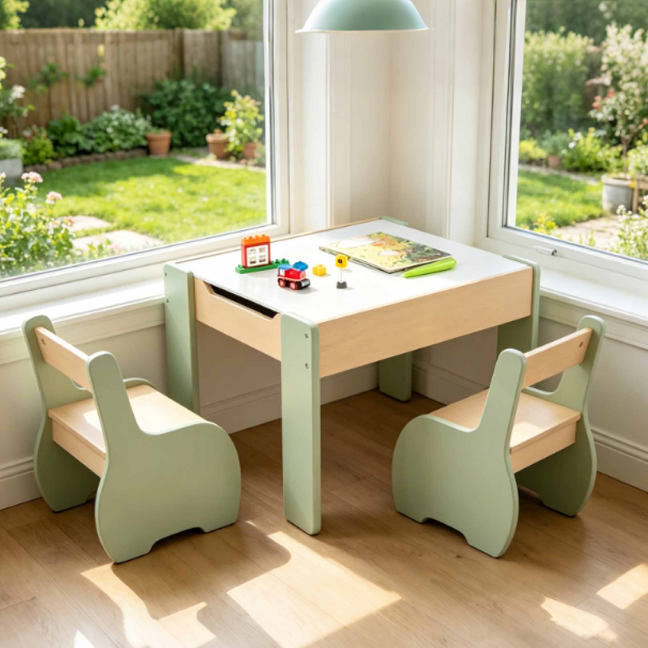 Moderne houten tafel- en stoel - Kids Outdoor Chair And Table recensie en prijs