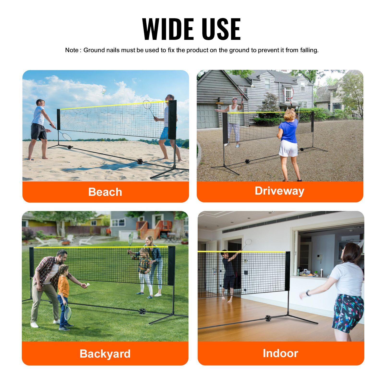 Badmintonnet, in hoogte verste - Kids Outdoor Volleyball Net recensie en prijs