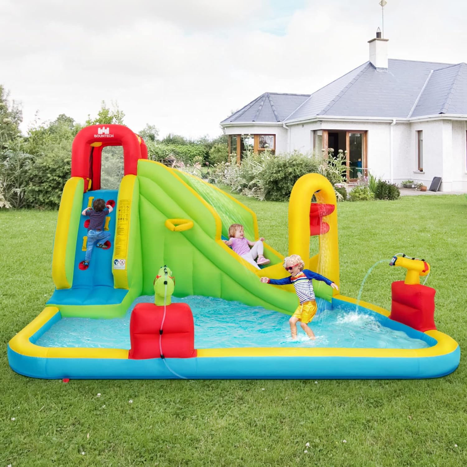Mega Opblaasbaar Waterpark Spr - Kids Outdoor Inflatable Water Slide recensie en prijs