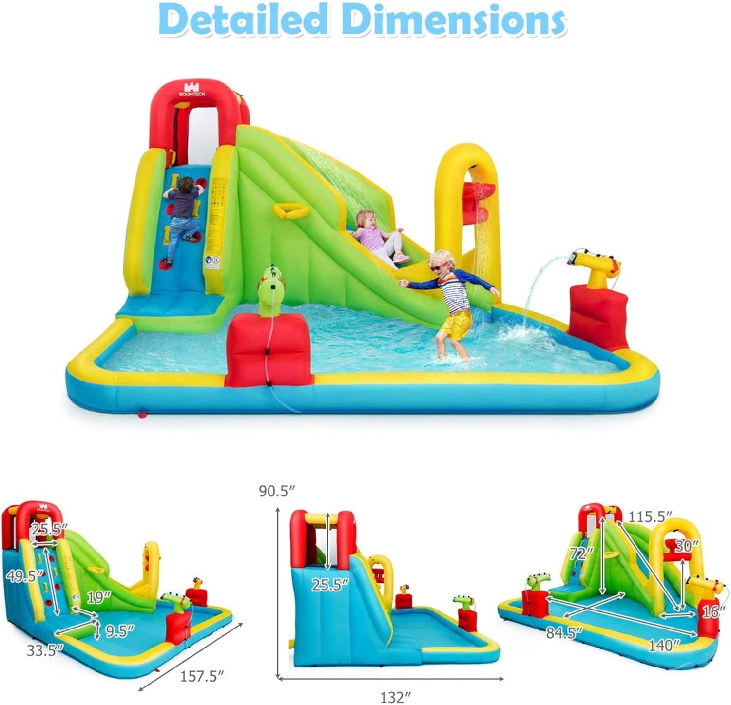 Mega Opblaasbaar Waterpark Spr - Kids Outdoor Inflatable Water Slide recensie en prijs