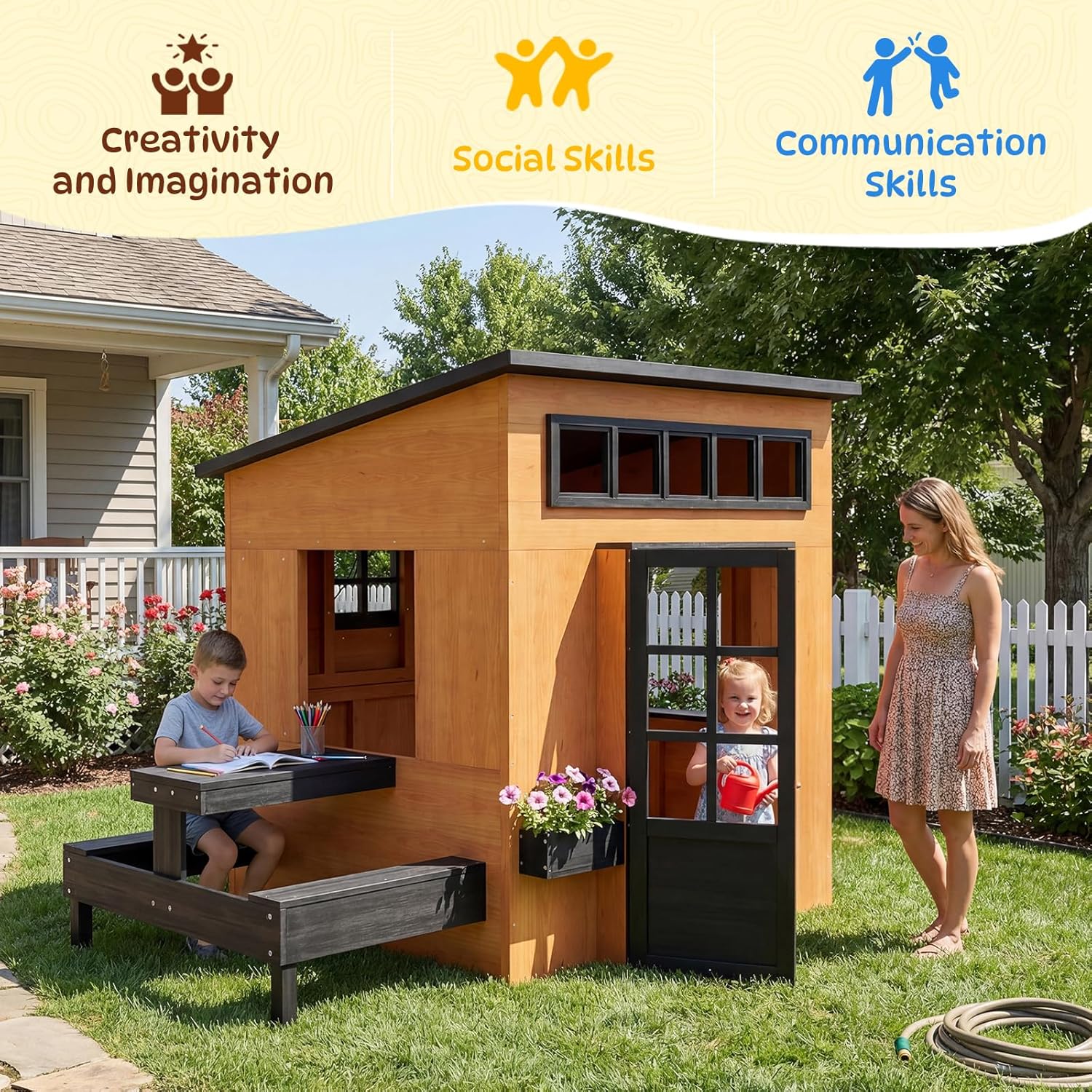 Nordivale Buitenspeelhuis Mode - Kids Outdoor Chalkboard recensie en prijs