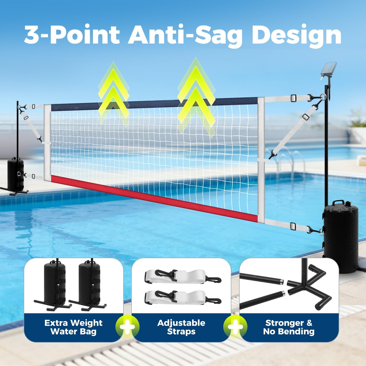 Verstelbaar watervolleybalnet  - Kids Outdoor Volleyball Net recensie en prijs