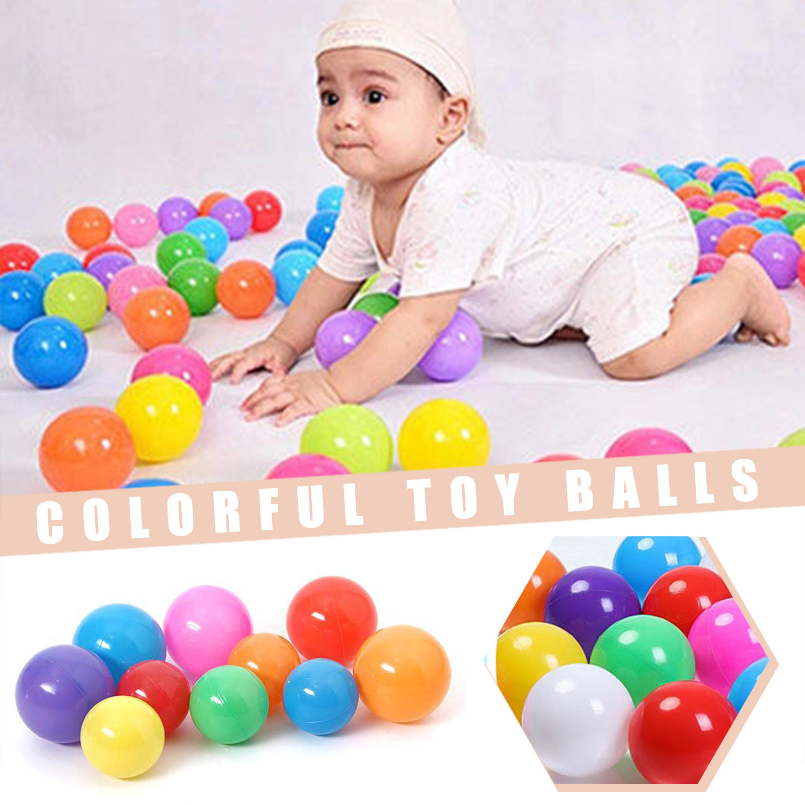 100 stuks 55MM baby plastic ba - Kids Outdoor Activity Centre recensie en prijs