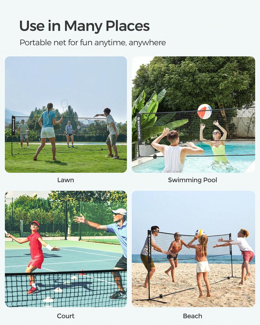 Badmintonnet, in hoogte verste - Kids Outdoor Volleyball Net recensie en prijs