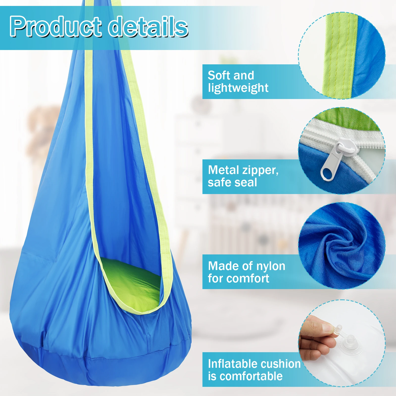 Zintuiglijke schommelstoel voo - Kids Outdoor Hammock Swing recensie en prijs