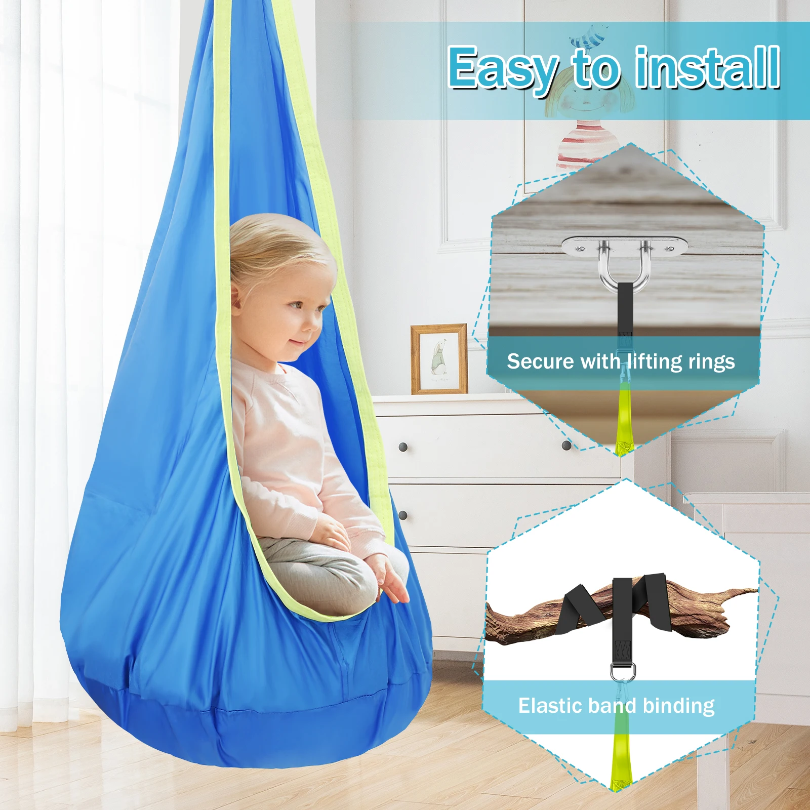 Zintuiglijke schommelstoel voo - Kids Outdoor Hammock Swing recensie en prijs