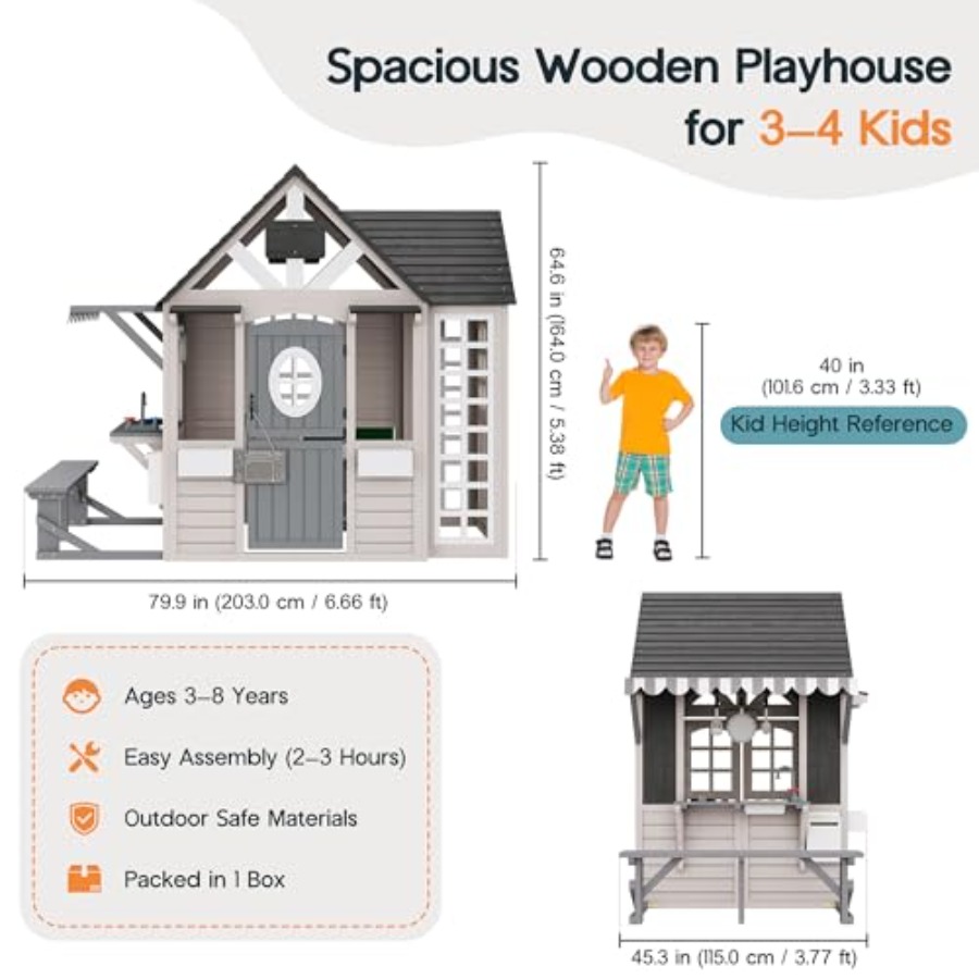 Houten buiten speelhuisje voor - Kids Outdoor Chalkboard recensie en prijs